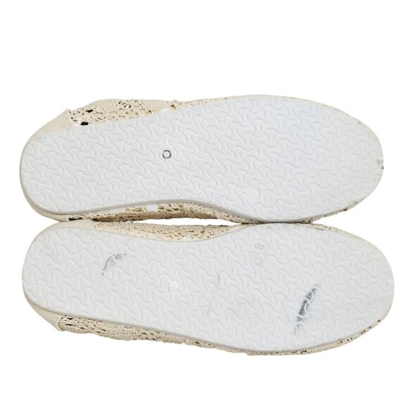 Bobbie Brooks Women's Size 8 Cream Lace Flats - Picture 8 of 8